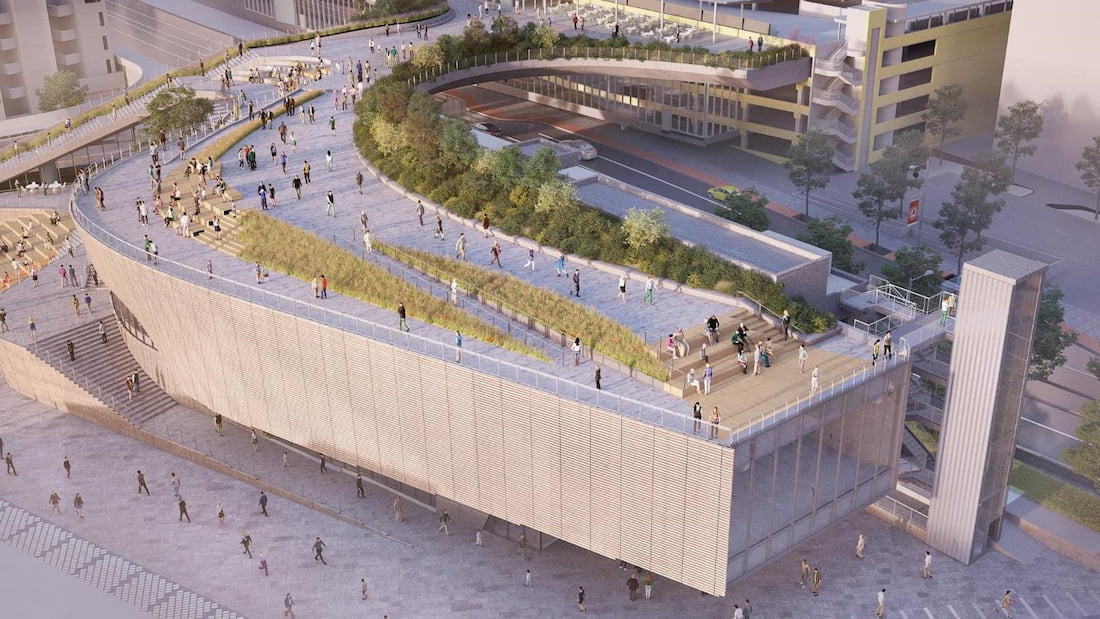 What “green building” standard is the Ocean Pavilion targeting?