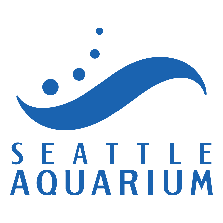 The Seattle Aquarium logo in blue.