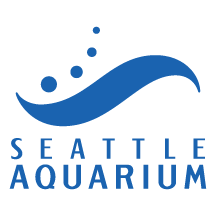 The Seattle Aquarium logo in blue.