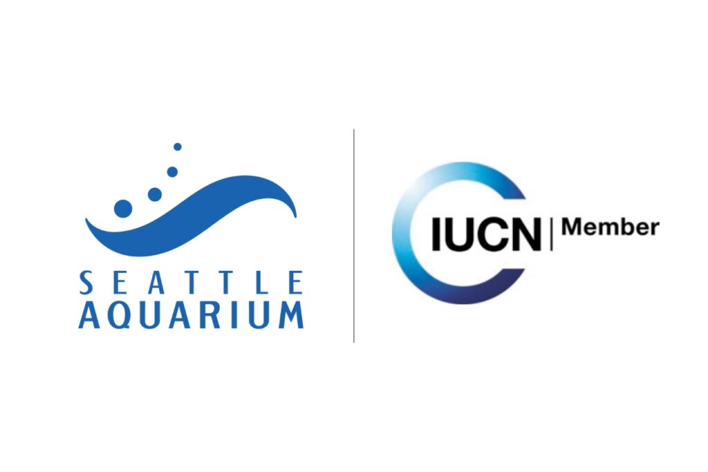 The Seattle Aquarium and IUCN logos.