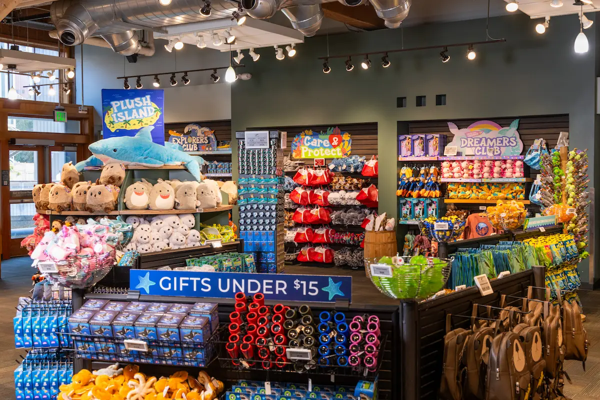 The inside of the Seattle Aquarium Gift Shop on Pier 59.